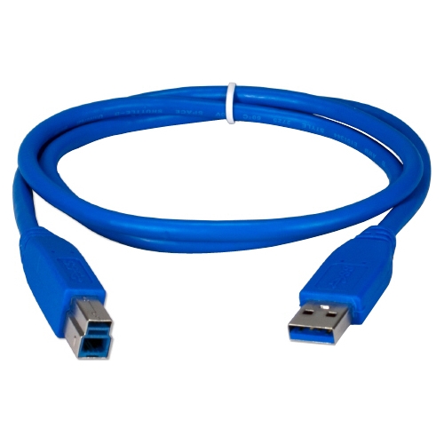 QVS USB 3.0 Compliant 5Gbps Type A Male to B Male Cable CC2219C-03