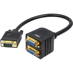 SIIG 1 ft VGA to 2x VGA Splitter Cable - M/F CB-VG0U11-S1