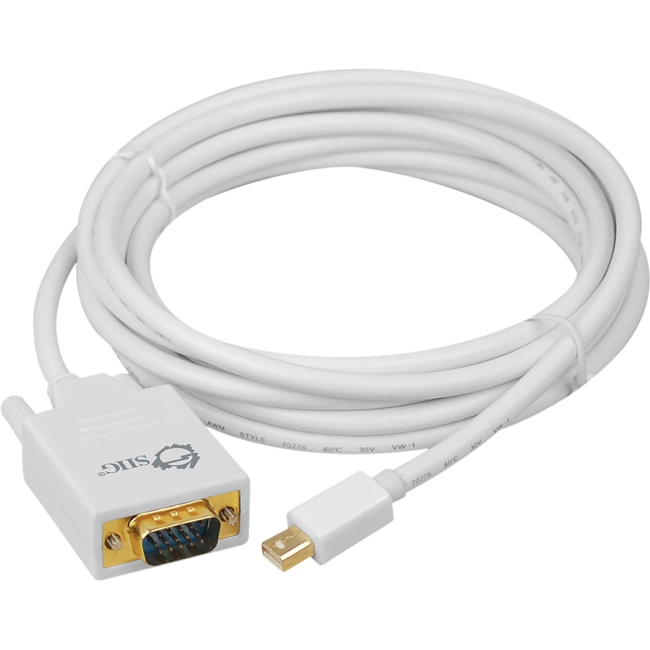 SIIG 10 ft Mini DisplayPort to VGA Converter Cable (mDP to VGA) CB-DP1011-S1