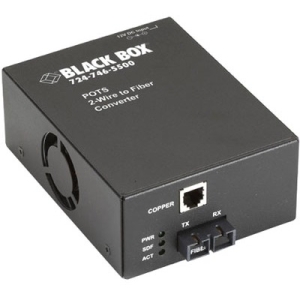 Black Box POTS 2-Wire to Fiber Converter, FXO to Multimode SC TE163A-R2