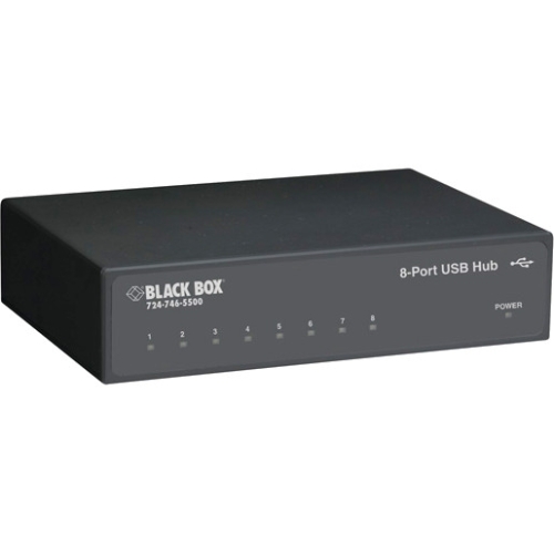 Black Box USB Hub, 8-Port, RS-232/RS-422/RS-485 IC1025A