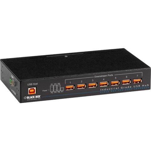 Black Box Industrial-Grade USB Hub, 7-Port ICI207A