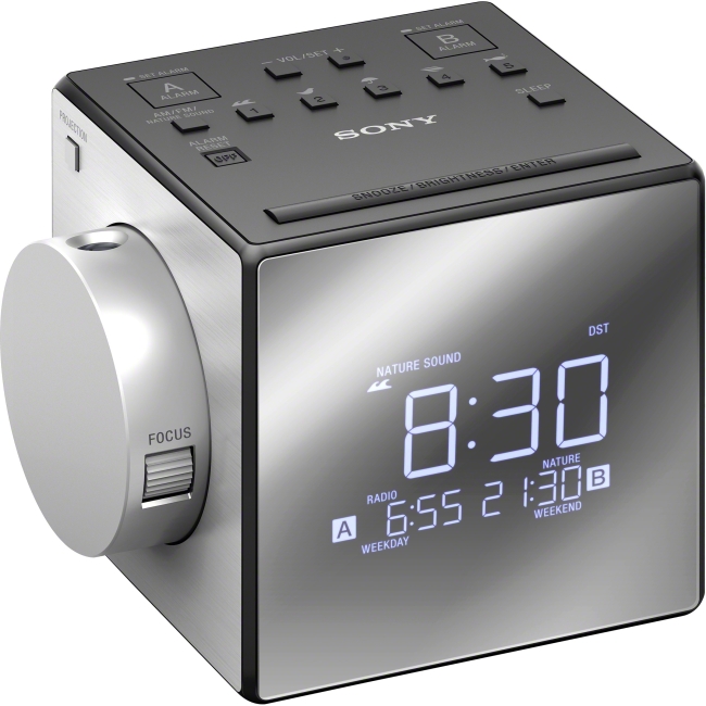 Sony Alarm Clock Radio with Time Projection ICFC1PJ
