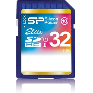 Silicon Power 32GB Elite Secure Digital High Capacity (SDHC) Card SP032GBSDHAU1V10
