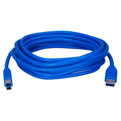 QVS USB 3.0 Compliant 5Gbps Type A Male to B Male Cable CC2219C-10