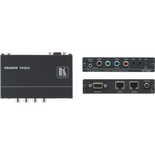 Kramer Component Video or Computer Graphics Video with Audio over Twisted Pair Receiver TP-46N TP?46N