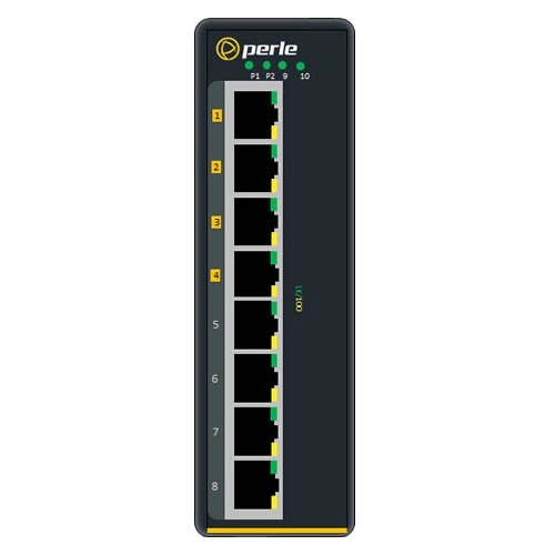 Perle Industrial Ethernet Switch with Power Over Ethernet 07011390 IDS-108FPP-DS2ST40