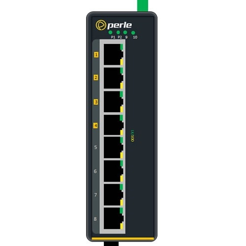 Perle Industrial Ethernet Switch with Power Over Ethernet 07011520 IDS-108FPP-M2ST2-XT