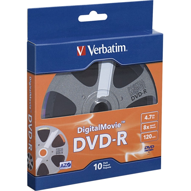 Verbatim Digital Movie DVD-R 10pk Bulk Box 97946