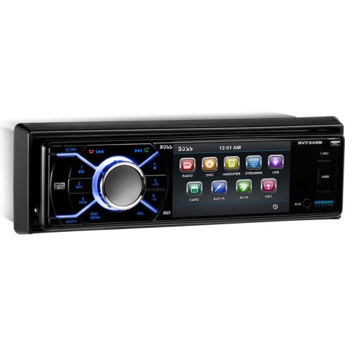 Boss Audio Single Din 3.2" Monitor, Bluetooth-Enabled/Audio Streaming, DVD/MP3/CD AM/FM BV7348B