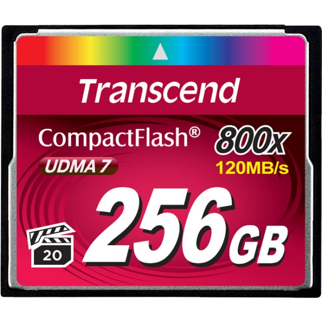 256GB 800x Premium Compact Flash Card Transcend Information, Inc TS256GCF800