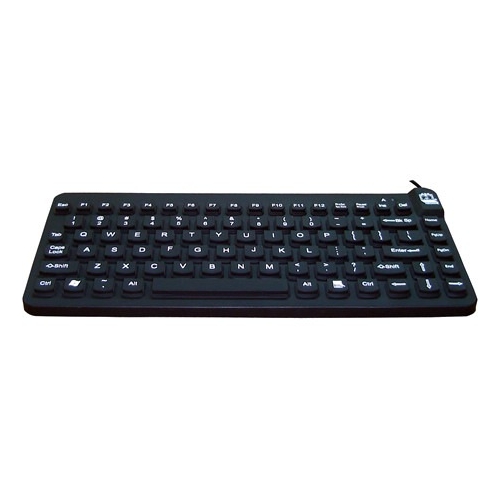 Man & Machine Premium Waterproof Disinfectable Silent 12" Keyboard SCLP/B5-LT