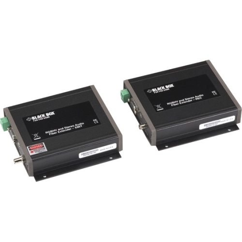 Black Box VGA/Stereo-Audio Fiber Extender Kit (AC1021A-XMIT and AC1021A-REC) AC1020A