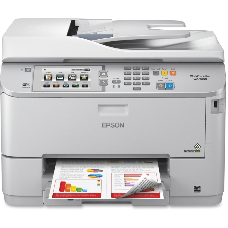 Epson WorkForce Pro Network Multifunction Color Printer with PCL/Adobe PS C11CD14201 EPSC11CD14201 WF-5690