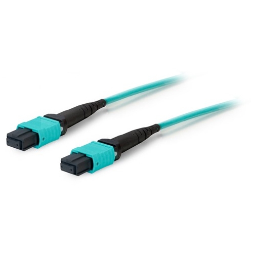 AddOn 15m MPO/MPO Male to Male Crossover OM3 50/125 12 Fiber LOMM LSZH Patch Cable ADD-MPOMPO-15M5OM3M