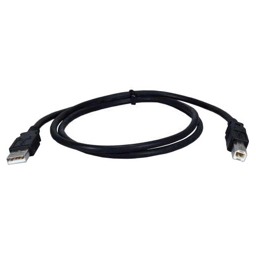 QVS 3-Pack 6ft USB 2.0 High-Speed Type A Male to B Male Black Cable U3AB-06
