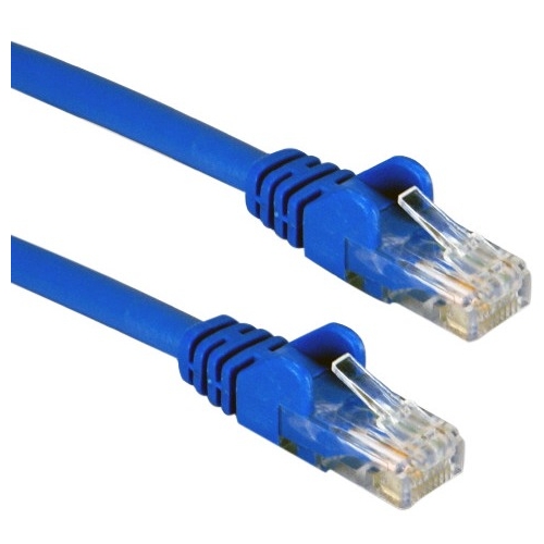 QVS 3-Pack 7ft 350MHz CAT5e/Ethernet Flexible Snagless Blue Patch Cord CC5-07BL