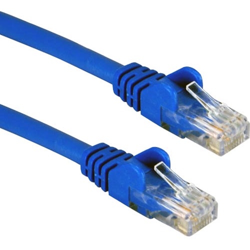 QVS 3-Pack 14ft 350MHz CAT5e/Ethernet Flexible Snagless Blue Patch Cord CC5-14BL