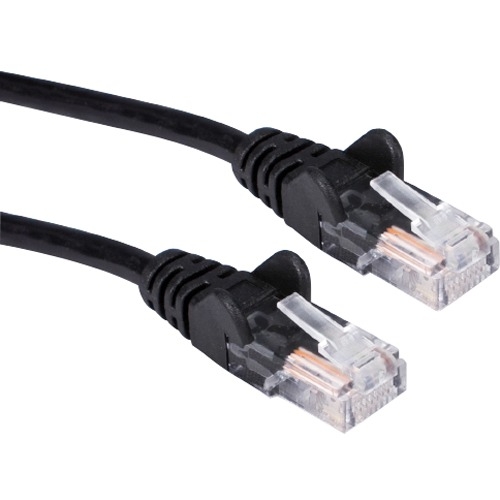 QVS 3-Pack 3ft CAT6/Ethernet Gigabit Flexible Molded Black Patch Cord CC6-03BK