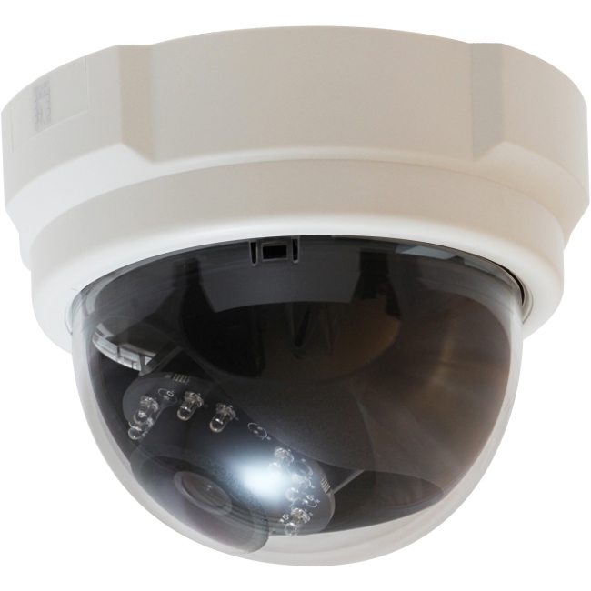 ClearLinks Fixed Dome Network Camera, 3-Megapixel, PoE 802.3af, Day & Night, IR LEDs FCS-3053