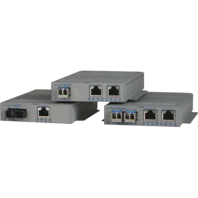 Omnitron Gigabit Media Converter Power over Ethernet (PoE/PoE+) 9420-0-11Z 9420-0-x