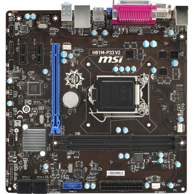 MSI Desktop Motherboard H81M-P33 V2