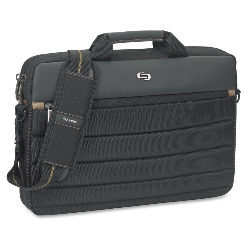 Solo US Luggage Pro Dbl Gusset Laptop Slim Briefcase PRO1464 USLPRO1464
