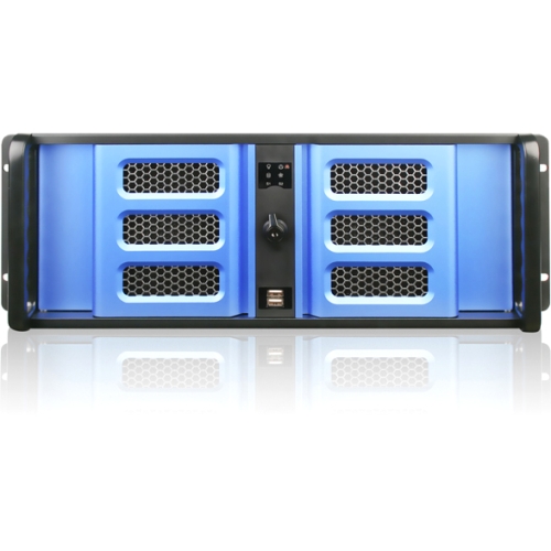 iStarUSA 4U High Performance Rackmount Chassis with 8" Touch Screen LCD D-407LSE-BL-TS859 D-407LSE-TS859