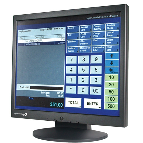 Logic Controls Touchscreen LCD Monitor LE-1017 LE1017
