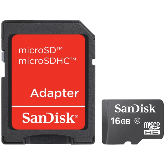 SanDisk 16B microSD High Capacity (microSDHC) Card SDSDQM016GB35A