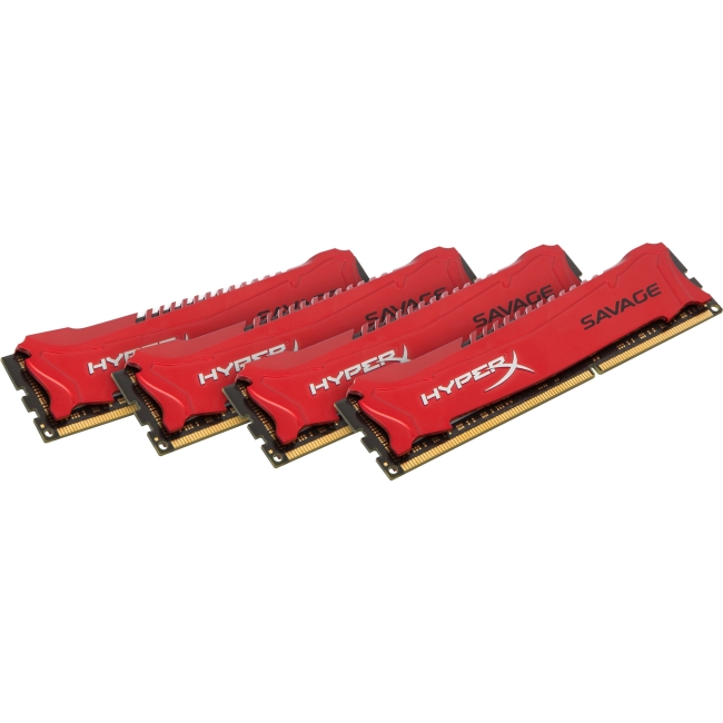 Kingston HyperX Savage Memory Red - 32GB Kit (4x8GB) - DDR3 1866MHz Intel XMP HX318C9SRK4/32