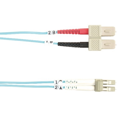 Black Box 10-GbE 50-Micron Multimode Value Line Patch Cable, SC-LC, 3-m (9.8-ft.) FO10G-003M