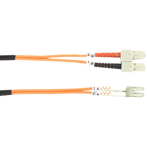 Black Box 62.5-Micron Multimode Value Line Patch Cable, SC-LC, 1-m (3.2-ft.) FO625-001M-SCLC