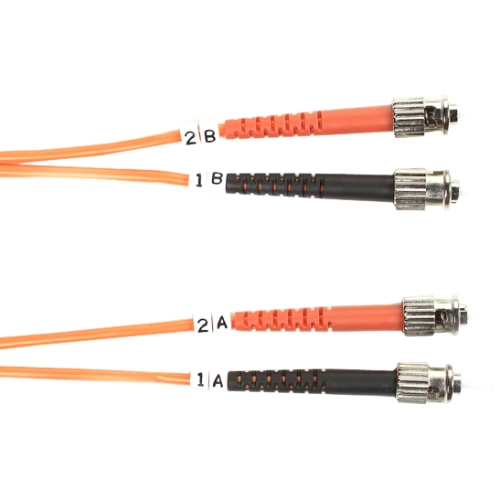 Black Box 50-Micron Multimode Value Line Patch Cable, ST-ST, 10-m (32.8-ft.) FO50-010M-STST