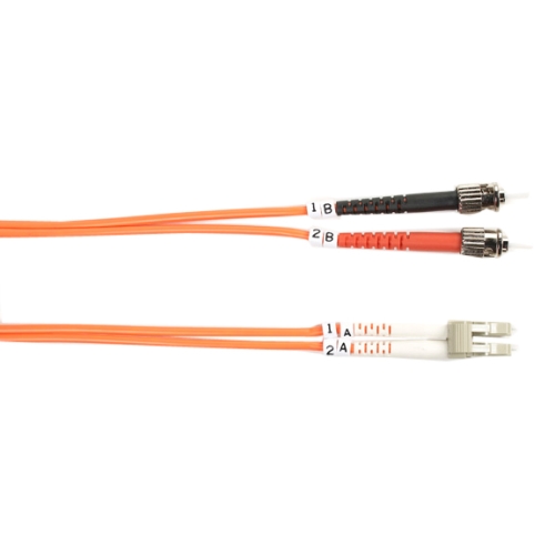 Black Box 62.5-Micron Multimode Value Line Patch Cable, ST-LC, 1-m (3.2-ft.) FO625-001M-STLC