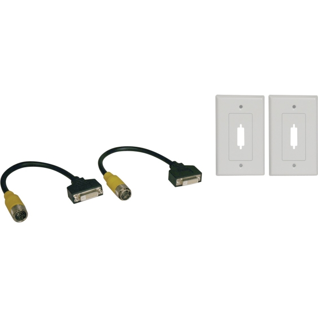 Tripp Lite Easy Pull Type-B Connectors (F/F set of DVI-Single-Link with Faceplates) EZB-DVIF-2