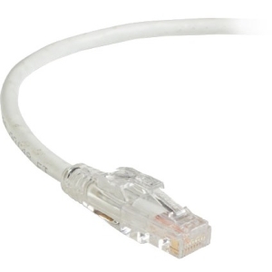 Black Box GigaBase 3 CAT5e 350-MHz Lockable Patch Cable (UTP), White, 2-ft. (0.6-m) C5EPC70-WH-02