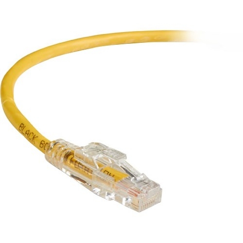 Black Box GigaBase 3 CAT5e 350-MHz Lockable Patch Cable (UTP), Yellow, 7-ft. (2.1-m) C5EPC70-YL-07