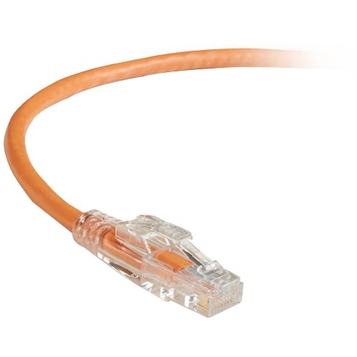 Black Box GigaTrue 3 CAT6 550-MHz Lockable Patch Cable (UTP), Orange, 2-ft. (0.6-m) C6PC70-OR-02