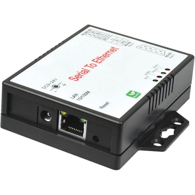 SIIG 2-Port RS-232/422/485 Serial over IP Ethernet Device Server ID-DS0711-S1