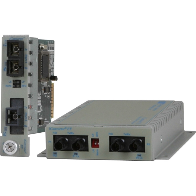 Omnitron Single-Mode to Multimode Managed Fiber Converter 8660-1-EW 8660-1-x