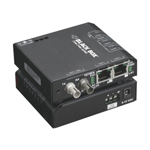 Black Box Hardened Fast Ethernet Media Converter Switch LBH100A-H-ST-24
