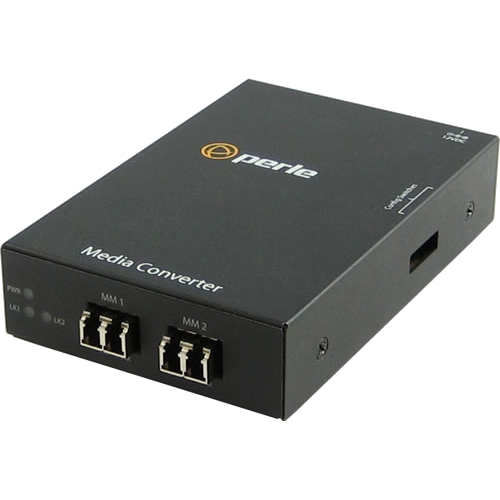 Perle Gigabit Ethernet Fiber to Fiber Stand-Alone Media Converter 05060484 S-1000MM-M2LC2