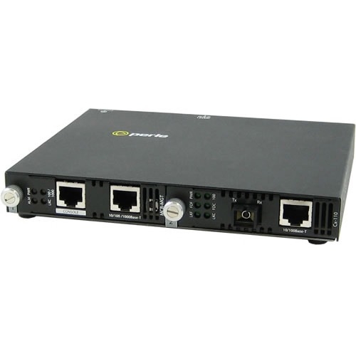 Perle 10/100 Fast Ethernet IP Managed Media and Rate Converter 05071214 SMI-110-M1SC2U