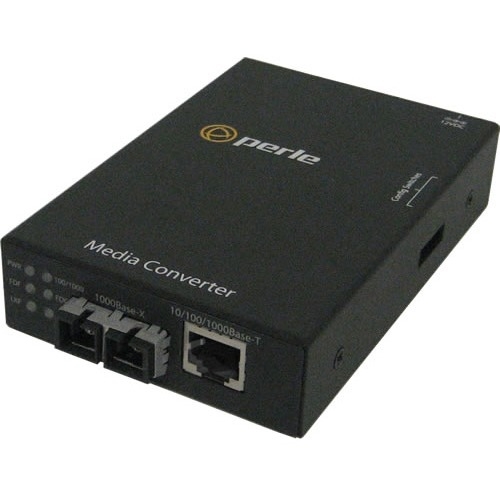 Perle 10/100/1000 Gigabit Ethernet Media and Rate Converter 05040874 S-1110-M1SC05U