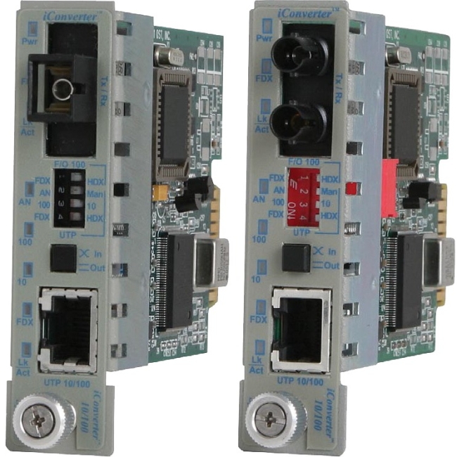 Omnitron 10/100BASE-T UTP to 100BASE-X Ethernet Media Converter 8390-0 8390-0-x