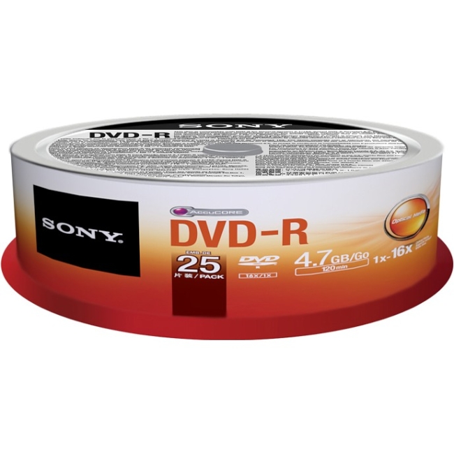 Sony DVD Recordable Media 25DMR47PP