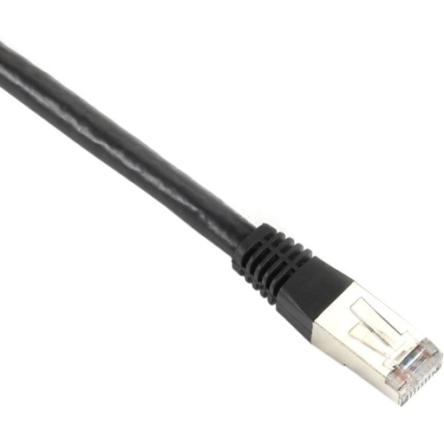 Black Box CAT6 400-MHz, Shielded, Solid Backbone Cable (FTP), PVC, Black, 25-ft. (7.6-m) EVNSL0608MS-0025