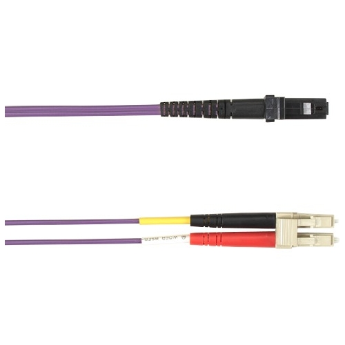 Black Box 5-m, LC-MTRJ, 50-Micron, Multimode, Plenum, Violet Fiber Optic Cable FOCMP50-005M-LCMT-VT