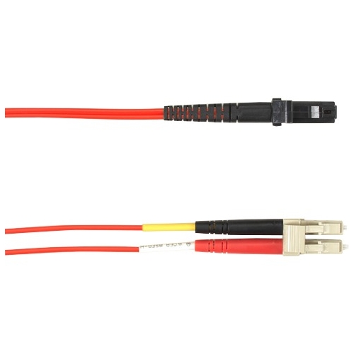 Black Box 7-m, LC-MTRJ, 50-Micron, Multimode, Plenum, Red Fiber Optic Cable FOCMP50-007M-LCMT-RD